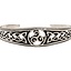 Narrow Celtic bracelet with trisquelion, silvered - Celtic Webmerchant