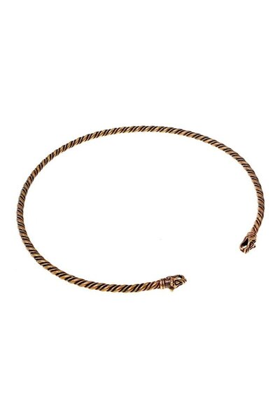 Viking Drehmoment mit Wolfsköpfen, Bronze - Celtic Webmerchant