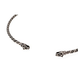 Viking vridmoment med varg huvuden, försilvrade - Celtic Webmerchant