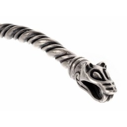 Viking coppia con teste di lupo, argentato - Celtic Webmerchant