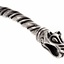 Viking torque with wolf heads, silvered - Celtic Webmerchant