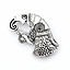 Germanic raven brooch Gotland, right, silvered - Celtic Webmerchant