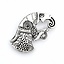 Germanic raven brooch Gotland, left, silvered - Celtic Webmerchant