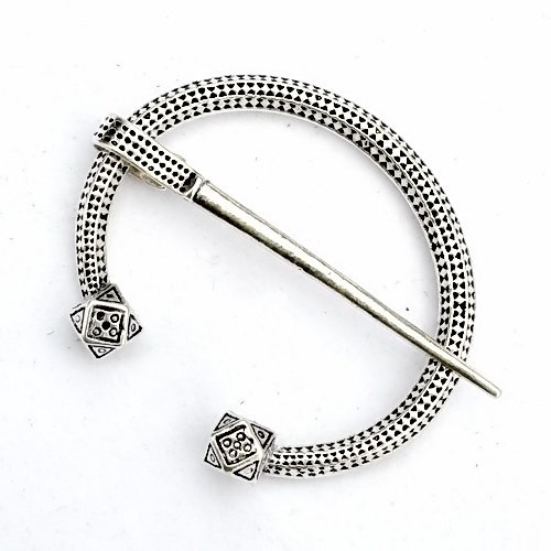 Viking horseshoe fibula Finland, silvered