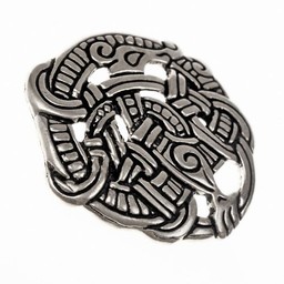 Urnes style disc fibula, silvered - Celtic Webmerchant