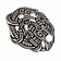 Urnes style disc fibula, silvered - Celtic Webmerchant