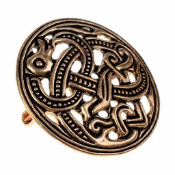 Viking disc fibula Jellinge style, bronze - Celtic Webmerchant