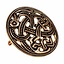 Viking skive fibula Jellinge stil, bronze - Celtic Webmerchant