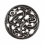 Viking disc fibula Jellinge style, silvered - Celtic Webmerchant