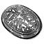 Viking turtle brooch Jellinge style, silvered, price per piece - Celtic Webmerchant