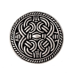 Birka disc fibula Borre style, silvered - Celtic Webmerchant