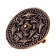 Granuleret Viking disc fibula, bronze