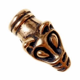 cabeza del lobo extremo de la cadena de Viking, bronce, precio por pieza - Celtic Webmerchant