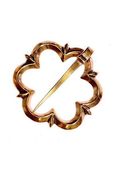 14th century gothic brooch, bronze - Celtic Webmerchant