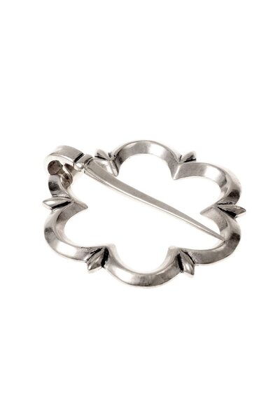 14th century gothic brooch, silvered - Celtic Webmerchant