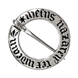 Medeltids ringen brosch, försilvrad - Celtic Webmerchant