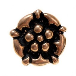 boutons fin du Moyen Age avec rose, bronze, ensemble de 5 pièces - Celtic Webmerchant