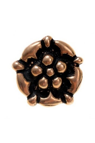 Senmiddelalderlige knapper med rosen, bronze, sæt af 5 stk - Celtic Webmerchant