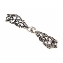 Pewter cloak clasp with Midgard snake - Celtic Webmerchant