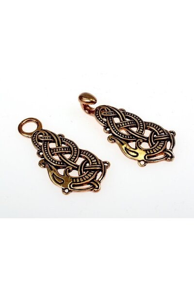 Bronze Mantel Verschluss mit Midgard Schlange - Celtic Webmerchant
