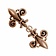 Mantello chiusura Fleur de Lys, bronzo - Celtic Webmerchant