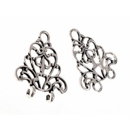 Renaissance cloak clasp, silvered - Celtic Webmerchant