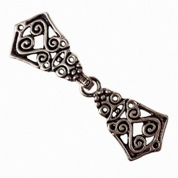 Avarian cloak clasp, silvered - Celtic Webmerchant