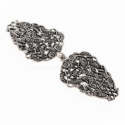 Irish cloak clasp, silvered - Celtic Webmerchant