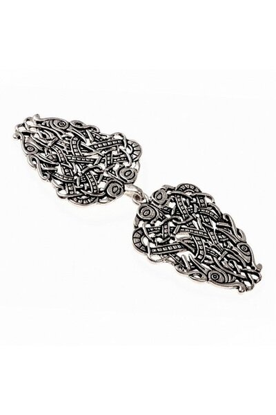 broche de la capa irlandés, plateado - Celtic Webmerchant
