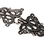 Cloak clasp Midgard snake Urnes style, silvered - Celtic Webmerchant