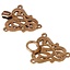 Cloak clasp Midgard snake Urnes style, silvered - Celtic Webmerchant