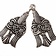 Rusvik cloak clasp, silvered - Celtic Webmerchant