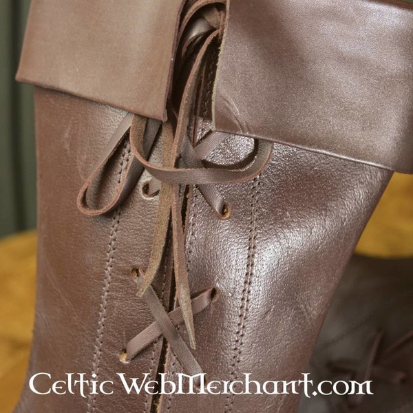 Ulfberth Seite Geschnurt Hohe Stiefel Dunkelbraun Celticwebmerchant Com