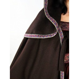 Embroidered cloak Lyra, red - Celtic Webmerchant