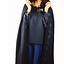 Embroidered cloak Damia with fibula, black - Celtic Webmerchant