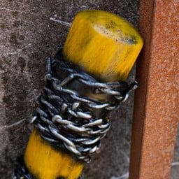 LARP baseball bat barbed wire, 80 cm, yellow
