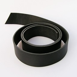 Læder bælte 20 mm / 140 cm, sort - Celtic Webmerchant