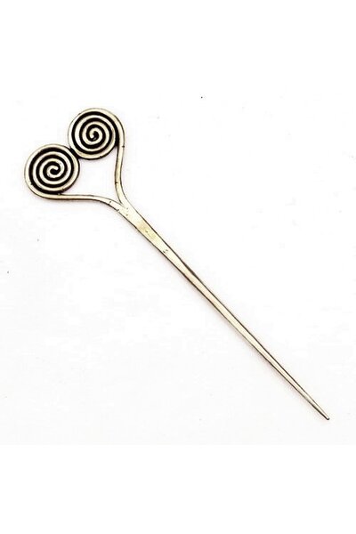 en épingle à cheveux avec l'âge du bronze spirales, argentait - Celtic Webmerchant