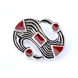 Merovingian S-fibula, silvered - Celtic Webmerchant