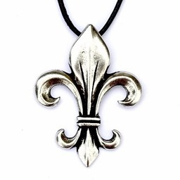 Fleur de Lys Anhänger, versilbert - Celtic Webmerchant