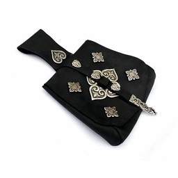 Viking bolsa de Birka lujo, negro - Celtic Webmerchant