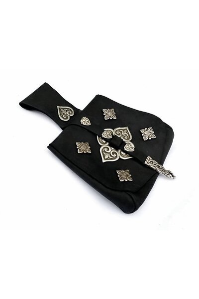Viking bolsa de Birka lujo, negro - Celtic Webmerchant