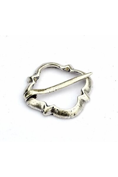 Broche médiévale Eva de Reims, argentée - Celtic Webmerchant