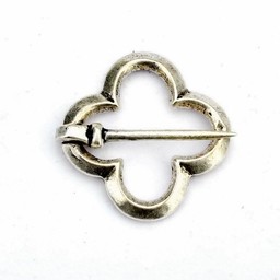 Broche médiévale Quatrefoil, argentée - Celtic Webmerchant