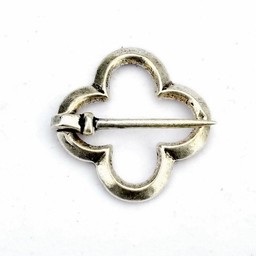 Medeltida Quatrefoil broche, silverfärgad - Celtic Webmerchant