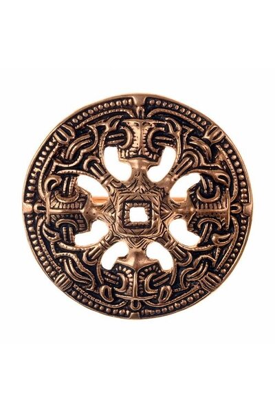 Viking Scheibenfibel Borre Stil, Farbe Bronze - Celtic Webmerchant
