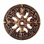 Viking Scheibenfibel Borre Stil, Farbe Bronze - Celtic Webmerchant
