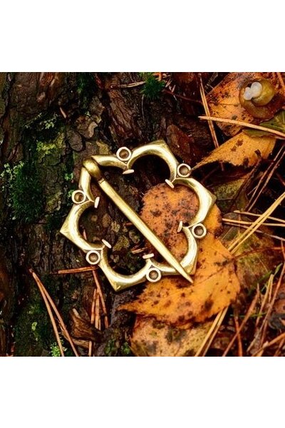 Duża gotycka broszka, posrebrzona - Celtic Webmerchant