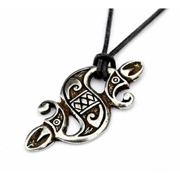 Celtic sea horse pendant, silvered - Celtic Webmerchant