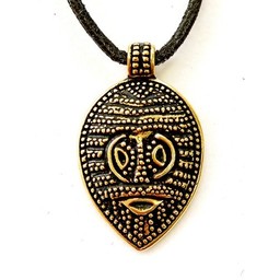 Viking mask amulett Gotland, brons - Celtic Webmerchant